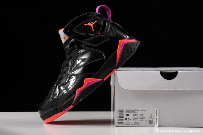 Official Maikesneakers Retro Jordan 7 Air 313358-006 Patent Black 0717